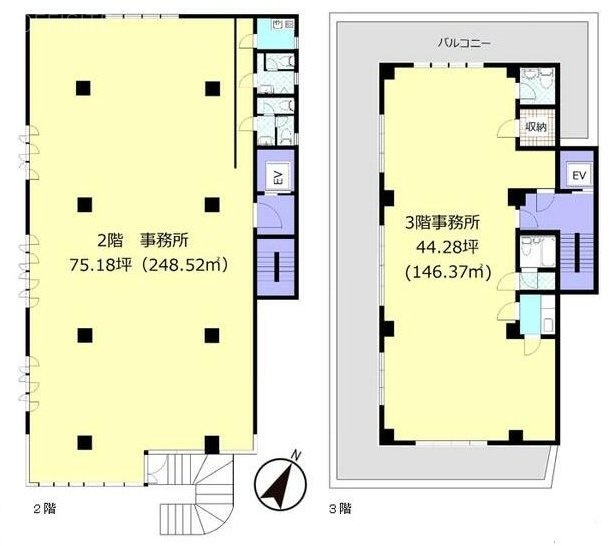 ピアザコンドービル2F～3F 間取り図