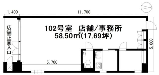 コスモ入谷シティフォルムビル102 間取り図