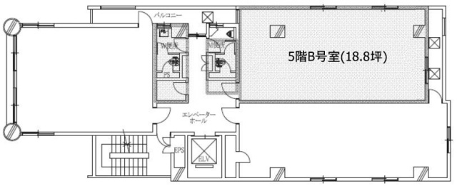 関内川島ビルB 間取り図