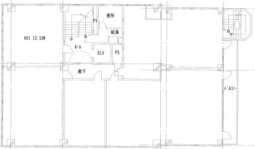 第6東ビル401 間取り図