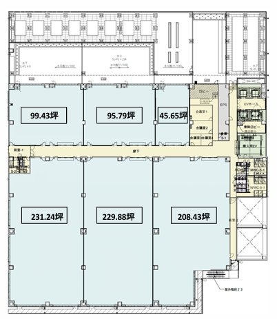 (仮)YBP新棟ラボ5F 間取り図