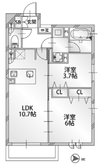 セレニティー原宿403 間取り図