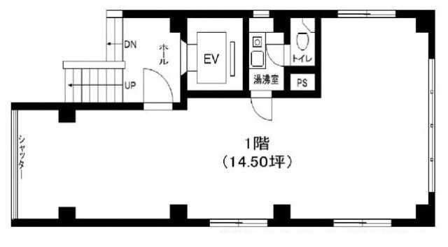 B・ビレッヂⅠビル1F 間取り図