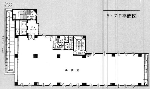 東久ビル6F 間取り図
