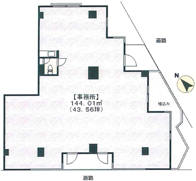 ハーミティジビル1F 間取り図
