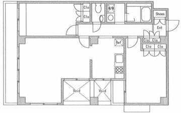マノア六本木102 間取り図