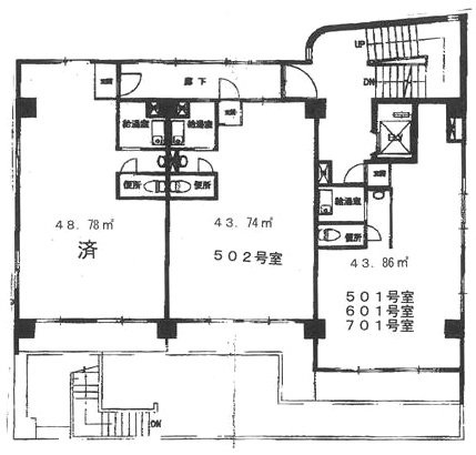 市ヶ谷リンデンビル502 間取り図