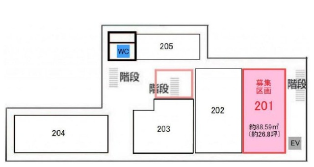 リガーレ日本橋人形町B棟201 間取り図
