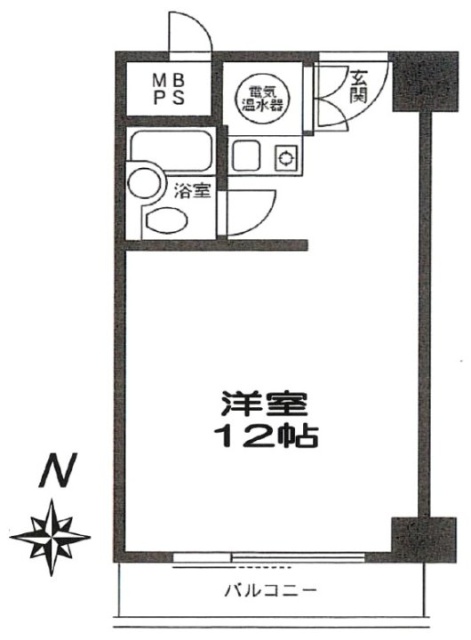 新宿御苑前マンション905 間取り図