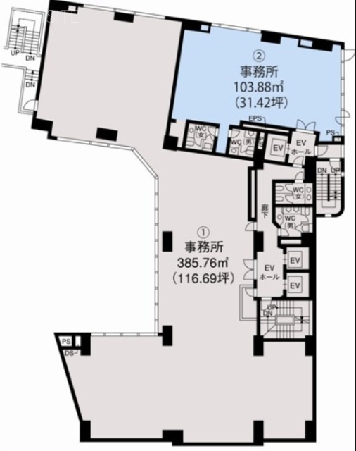 恵比寿ISビル7F 間取り図