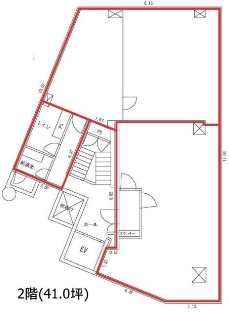 日本橋中洲ビル2F 間取り図