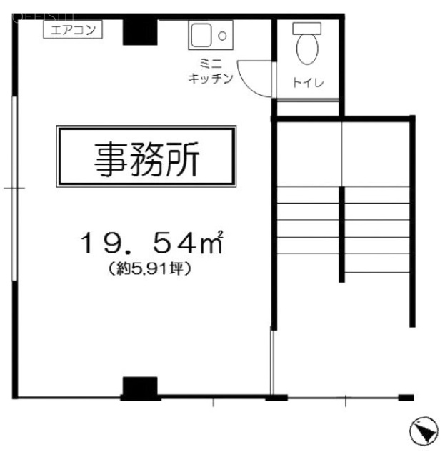 八丁堀第2プラレールビル402 間取り図
