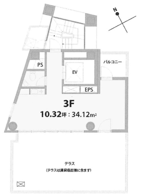 萬楽庵ビルⅠ3F 間取り図