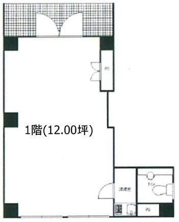 メビュウス高島ビル1F 間取り図