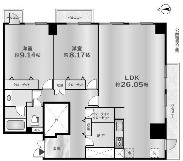 渋谷ホームズ6F 間取り図