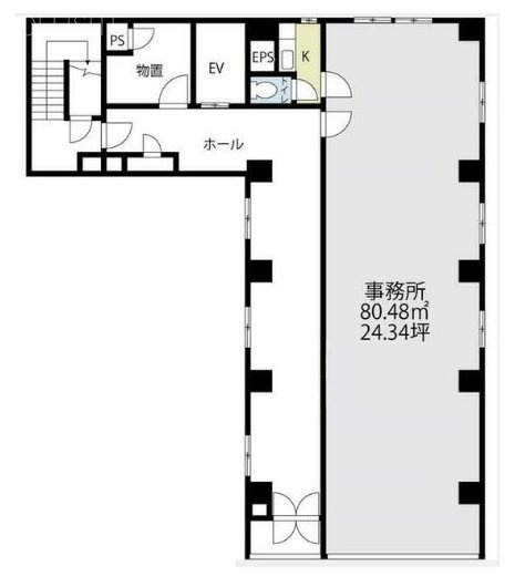 内外(ないがい)ビル1F 間取り図
