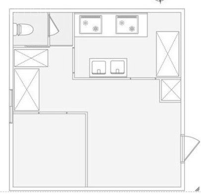 シャトレ市ヶ谷1F 間取り図