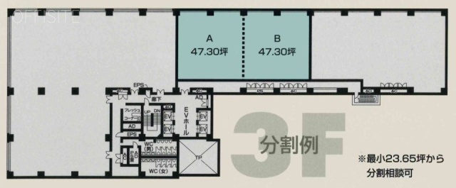 コスモパークビル3F 間取り図