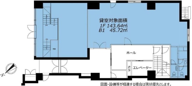 マイナビ不動産ビル神楽坂B1F～1F 間取り図