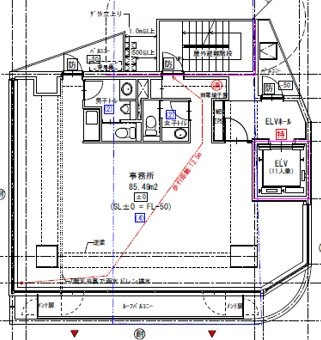 VORT赤坂Ⅱ8F 間取り図