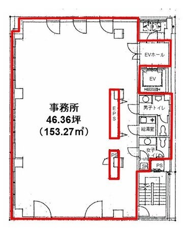 丸石新橋ビル8F 間取り図