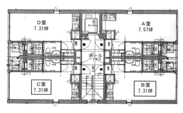 クインズビルB 間取り図