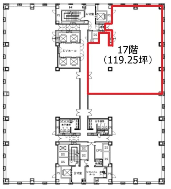 浜離宮パークサイドプレイス17F 間取り図