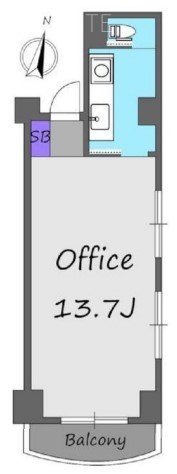 カーサ五番町4F 間取り図