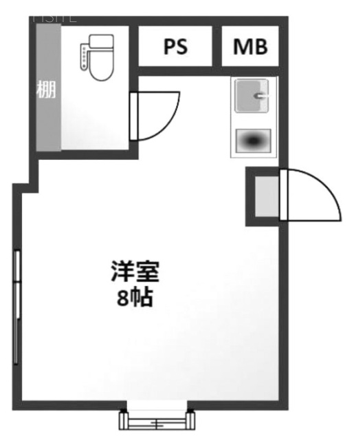 山王アーバンライフ1201 間取り図