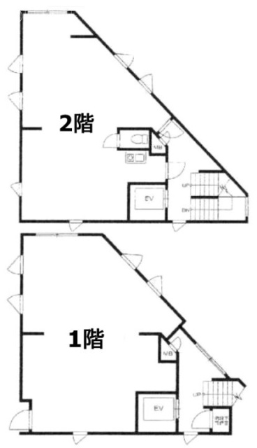 aya suidoubashiビル1F～2F 間取り図