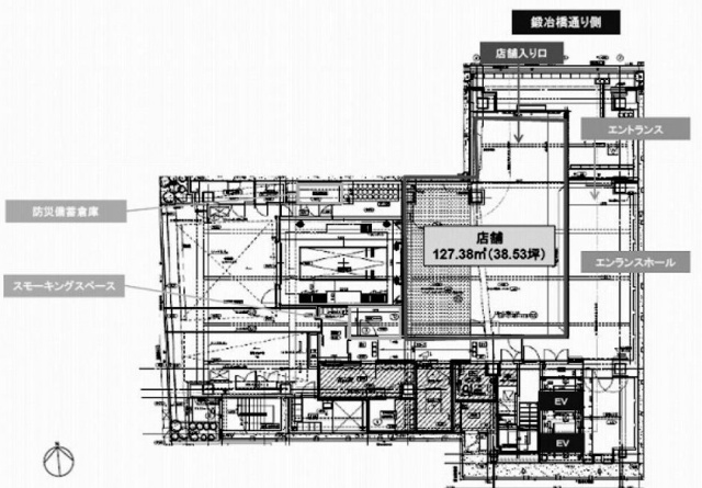 UUR京橋イーストビル1F 間取り図