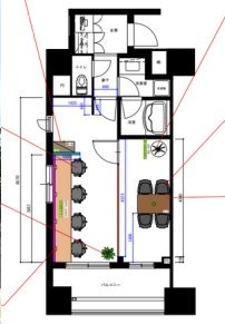 シティインデックス西五反田405 間取り図