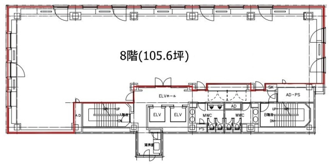 東京神田須田町ビル8F 間取り図