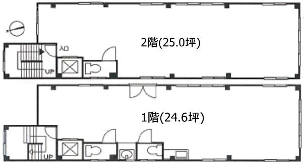 石黒ビル1F～2F 間取り図