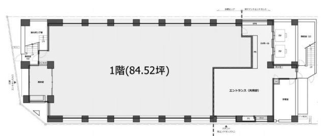 (仮)御成門リノベーション計画1F 間取り図