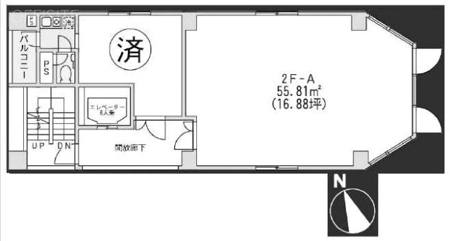 三ノ輪森野ビルA 間取り図