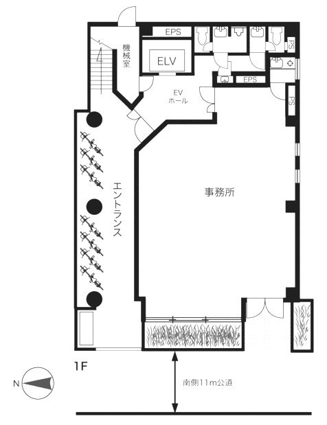 両国TSビル1F 間取り図