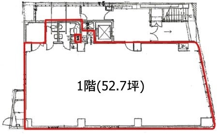原宿董友(はらじゅくとうゆう)ビル1F 間取り図