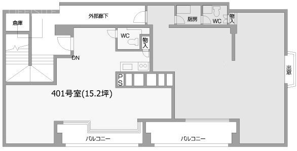 Uビル401 間取り図