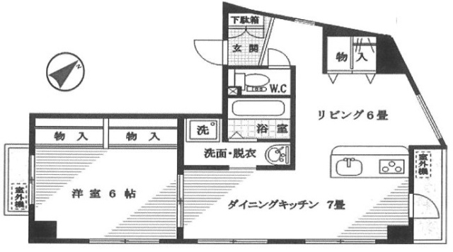 グレース柿の木坂6F 間取り図