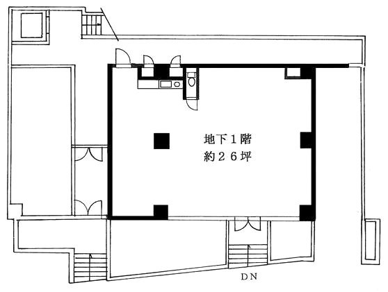 せらびEBISUビルB1F 間取り図