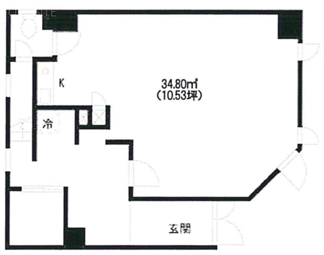 ソレイユ関口ビル1F 間取り図