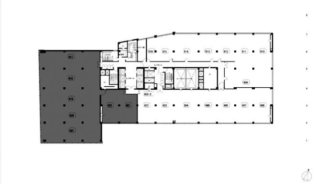 山王グランドビル9F 間取り図