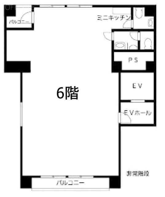 岸浪ビル6F 間取り図