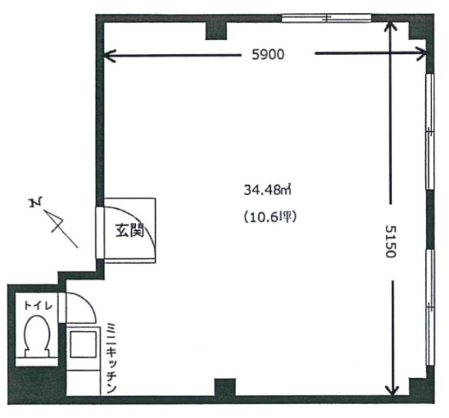 信州屋米山ビル3F 間取り図