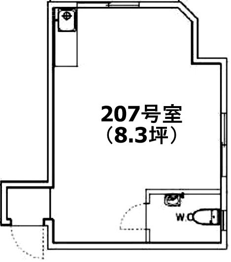 第3向山ビル207 間取り図