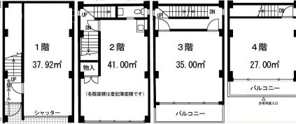 GLビル1F～4F 間取り図