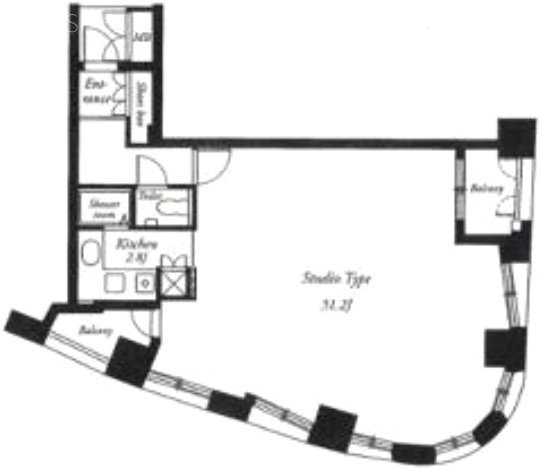 ルネパルティーレ汐留7F 間取り図