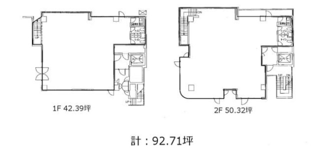KKYビル1F~2F 間取り図