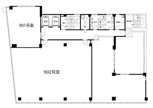 新宿ロイヤルビル901 間取り図